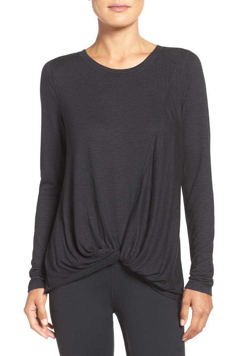 Twisty Turn Tee, Main, color, BLACK