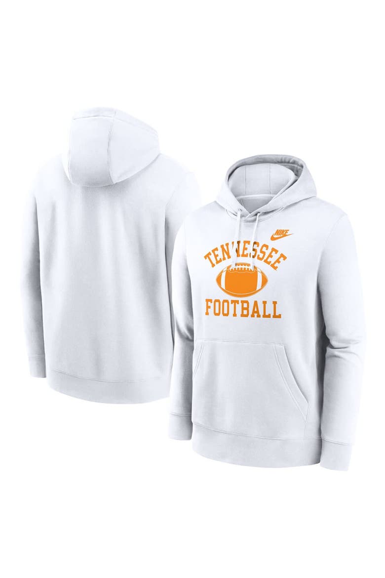 Men's Nike White Tennessee Volunteers Legacy Football Icon Club Fleece Pullover Hoodie, Main, color, White