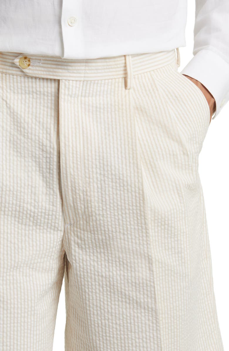 Berle Seersucker Shorts, Alternate, color, Tan