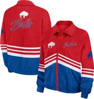 WEAR by Erin Andrews Women's WEAR by Erin Andrews Red Buffalo Bills Vintage Throwback Windbreaker Full-Zip Jacket