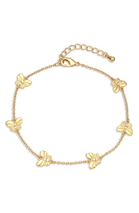 Winged Seranade 18k Gold Plate Butterfly Bracelet