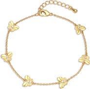 EYE CANDY LOS ANGELES Winged Seranade 18k Gold Plate Butterfly Bracelet