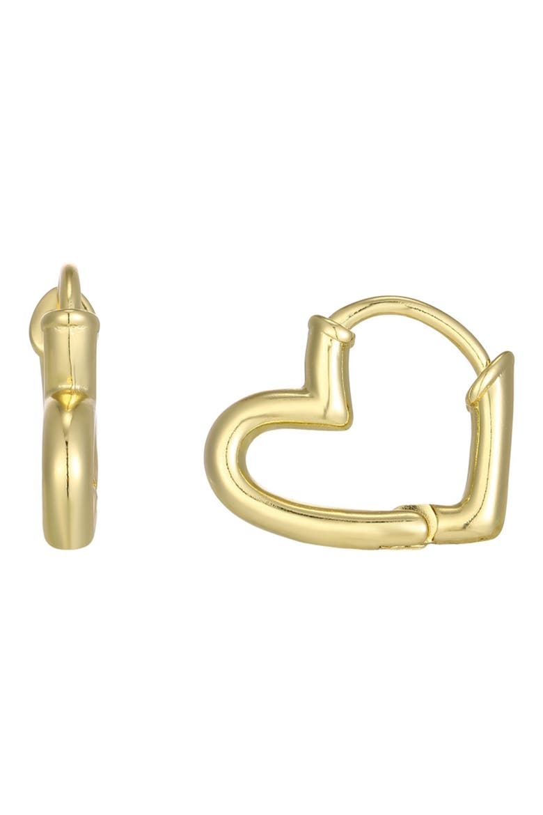 Heart Hoop Earrings, Main, color, GOLD
