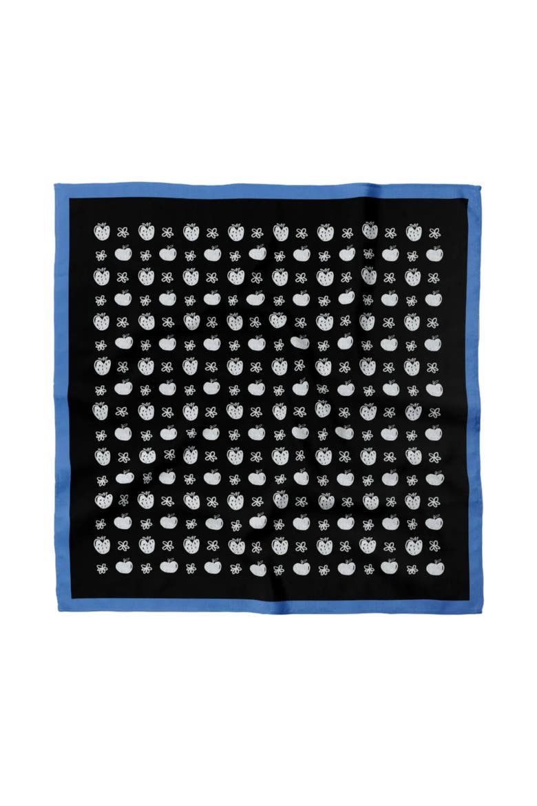 Tiny Fruits Cotton Bandana, Main, color, Black