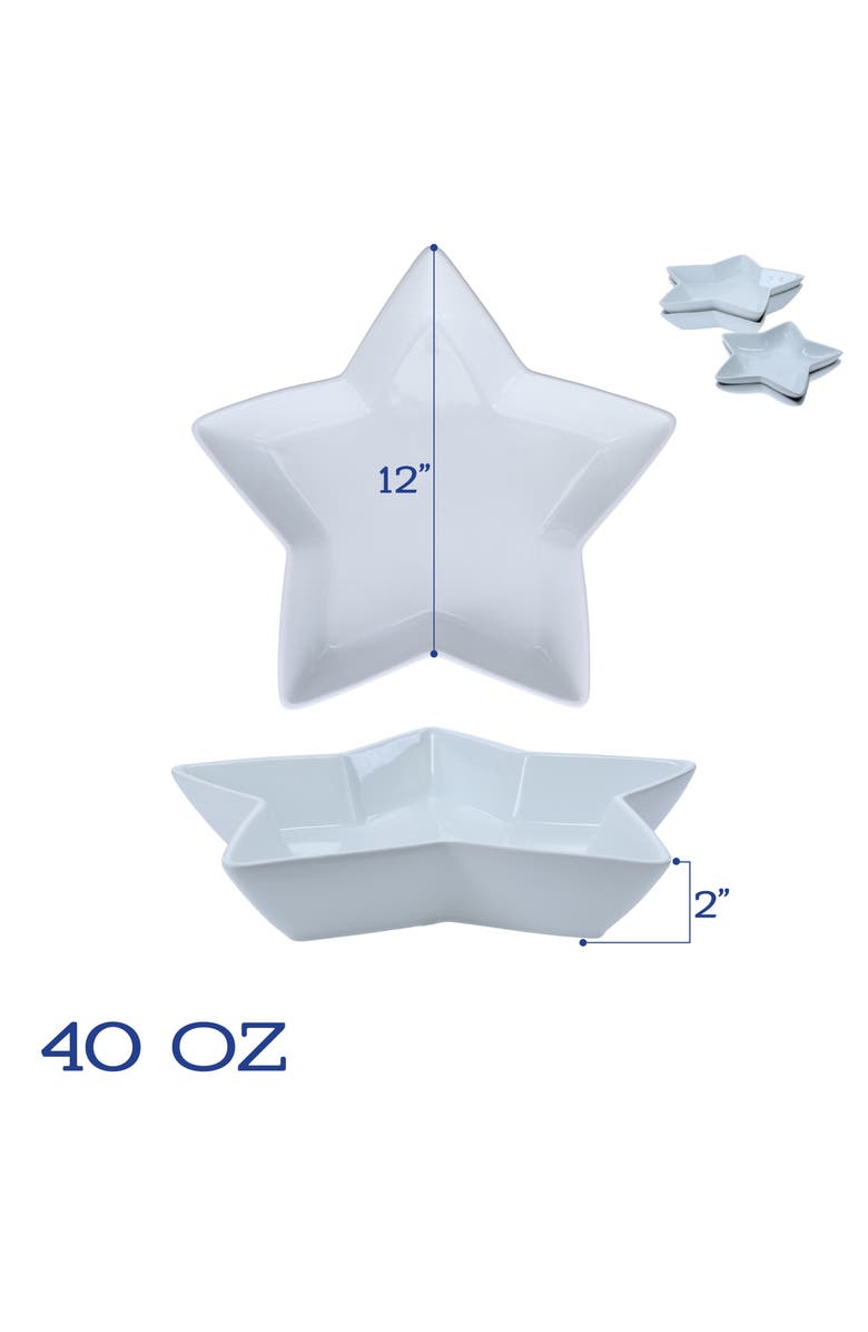 BIA Cordon Bleu Assorted 4-Piece Star Bowls, Alternate, color, White