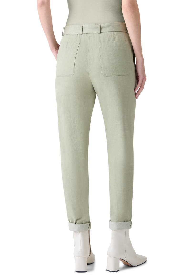 Fallon Belted Ankle Jeans, Alternate, color, PISTACHIO