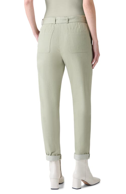 Akris Punto Fallon Belted Ankle Jeans In Green