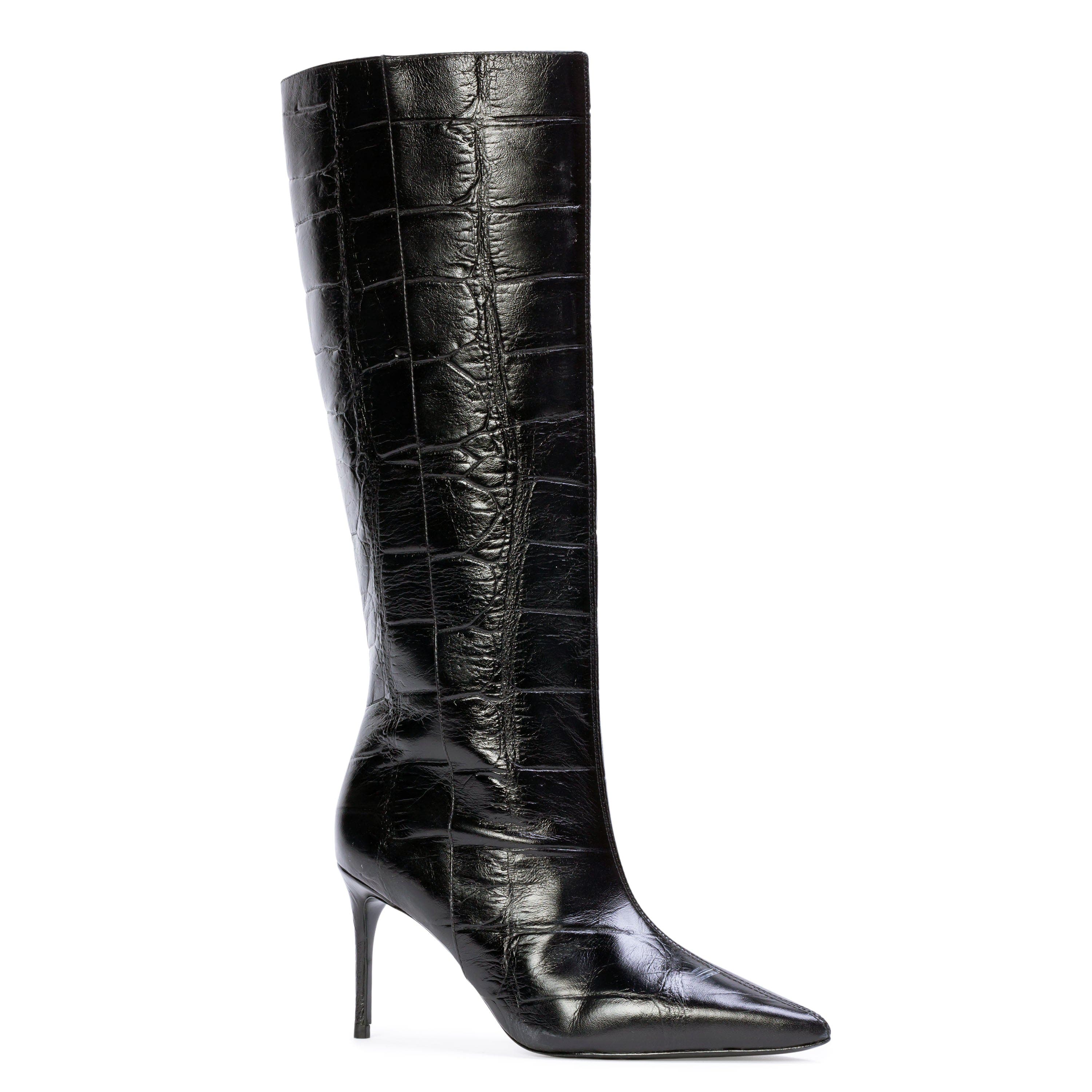 Ember 80 Croc Boot, Alternate, color, Black Croc Leather