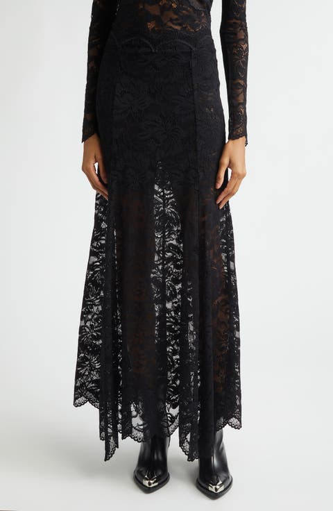 Scalloped Lace Maxi Skirt