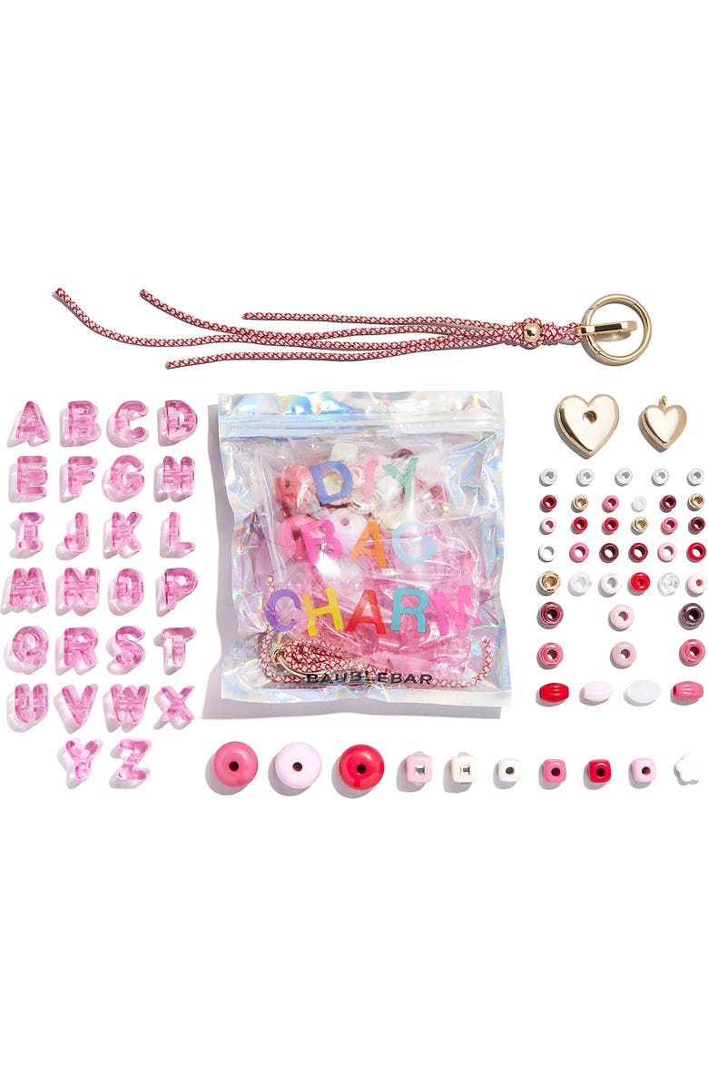 BaubleBar The Mini DIY Bag Charm Bead Kit, Main, color, Pink
