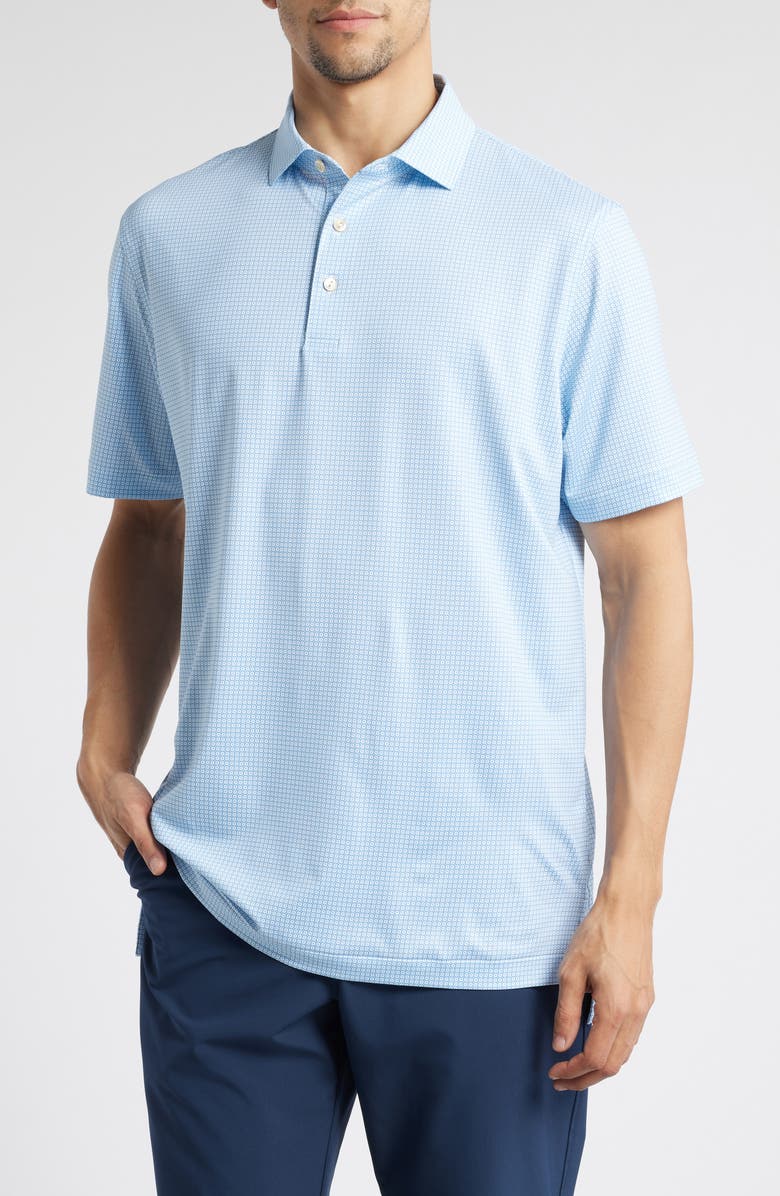 Peter Millar Orbit Microprint Performance Jersey Polo, Main, color,