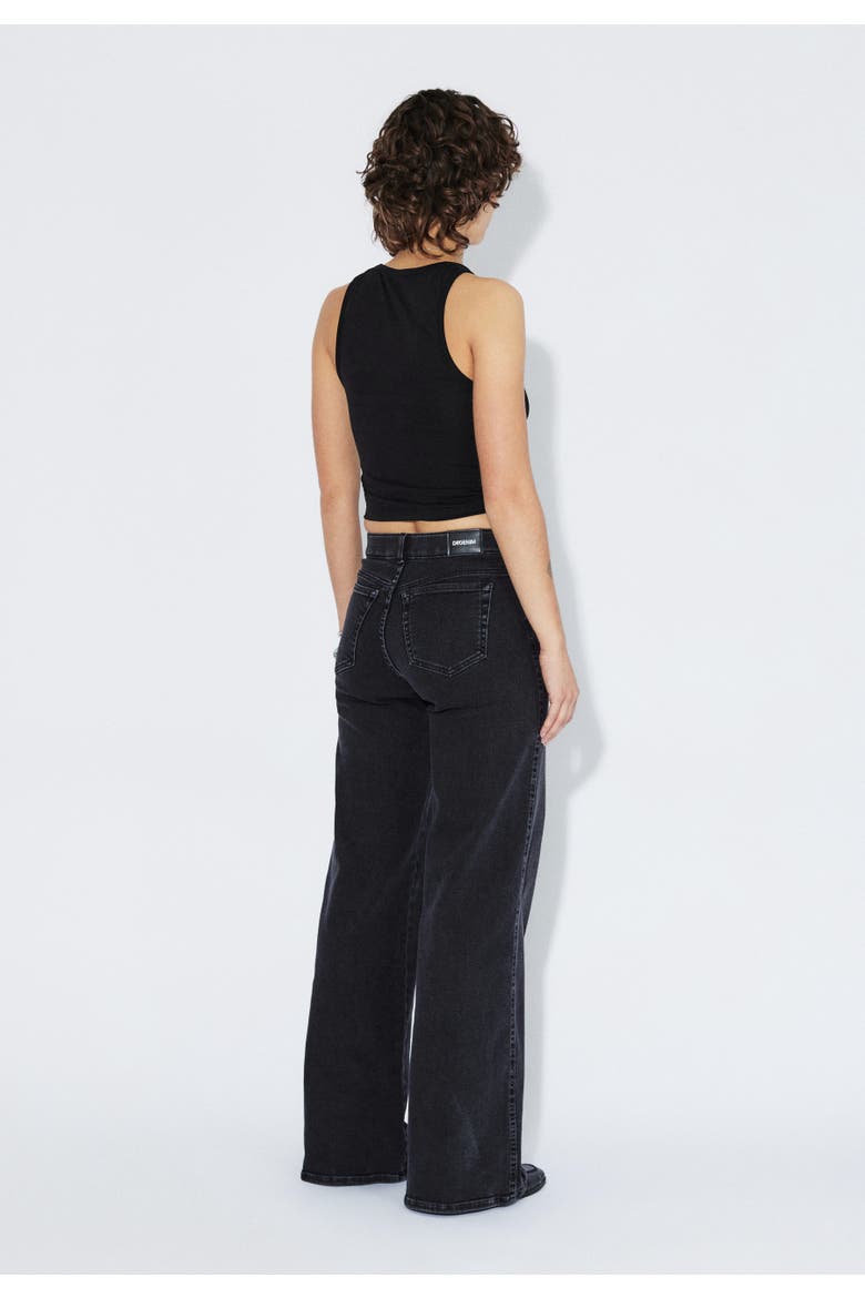 Zila Mid Wide Jeans, Alternate, color, Black Mist