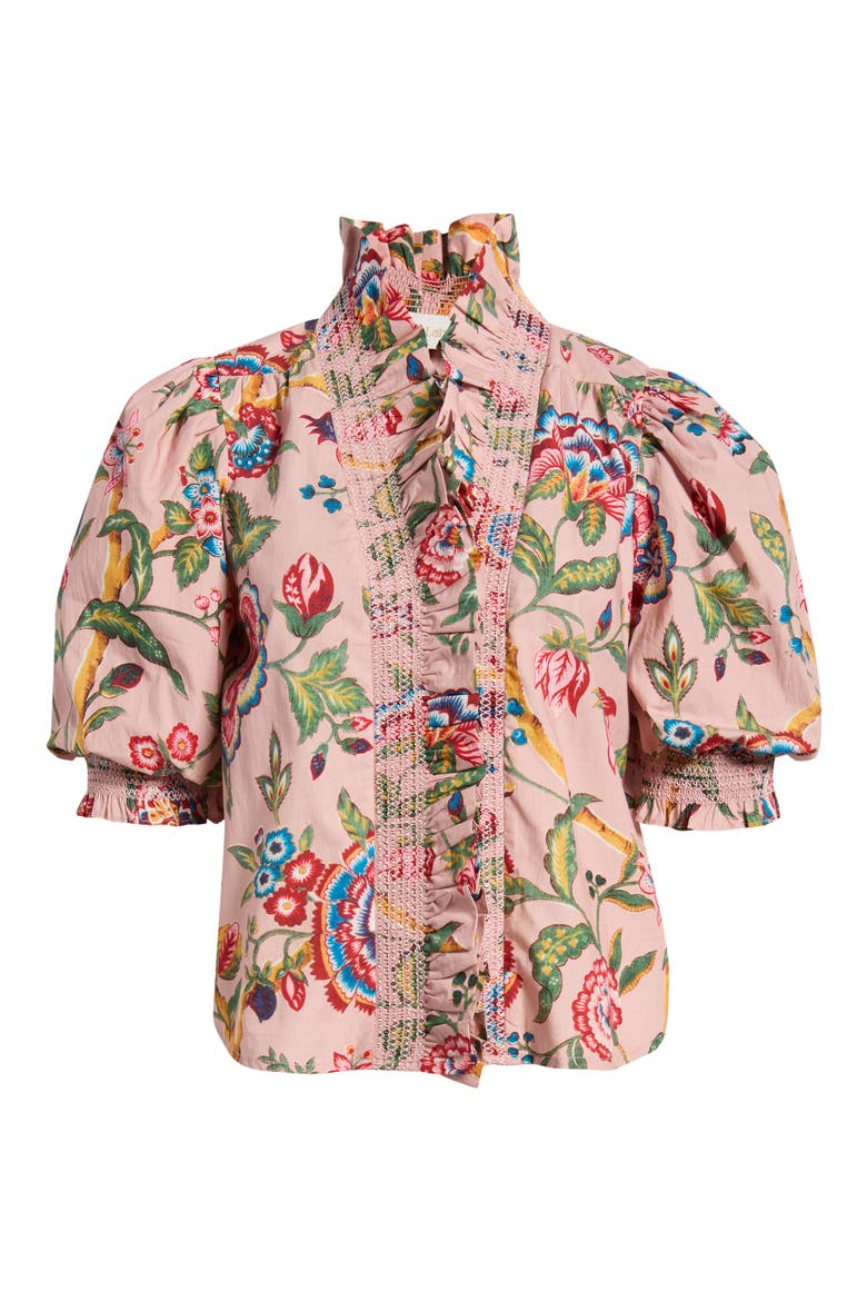 Zuri Ruffle Top, Alternate, color, JESSA FLORAL PRINT