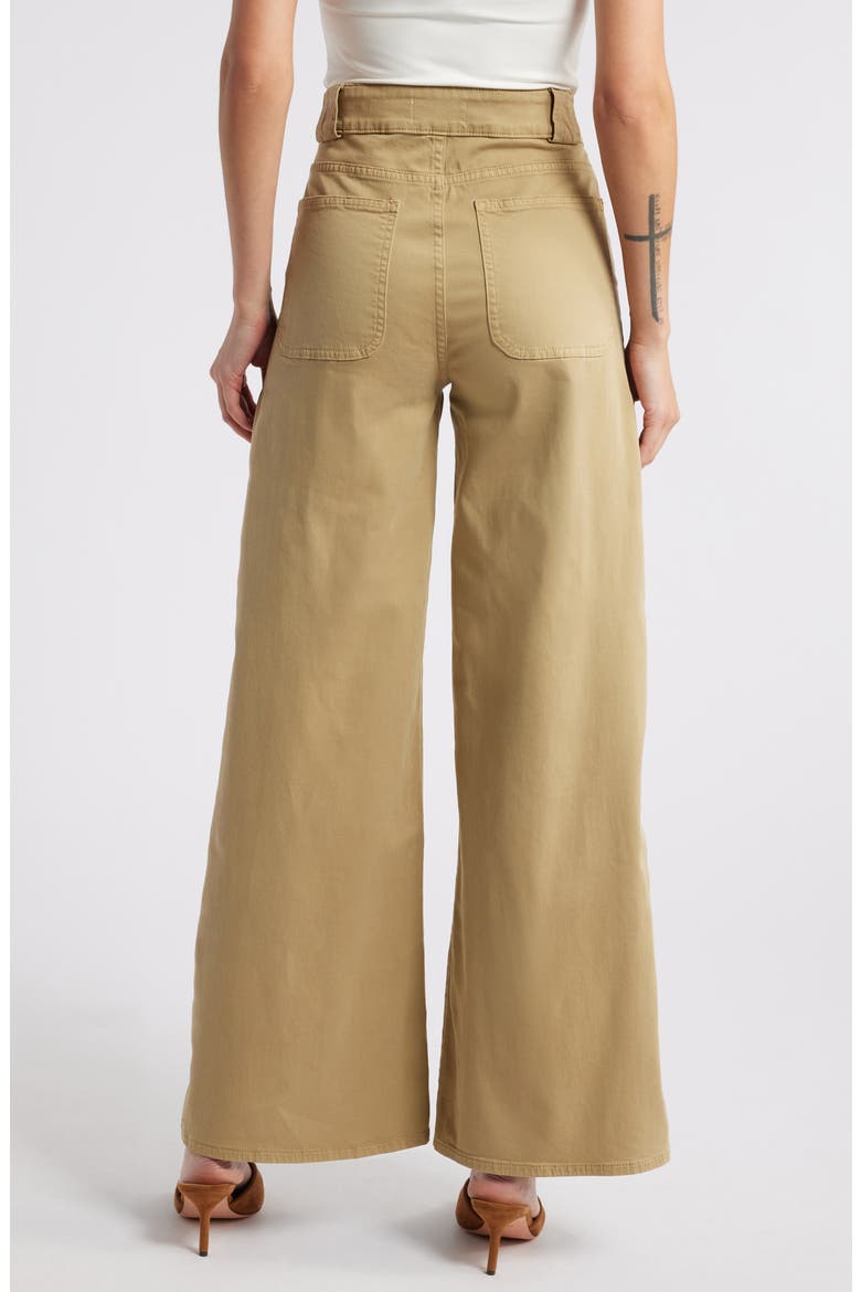 Modern Patch Pocket Wide Leg Pants, Alternate, color, SAHARA KHAKI