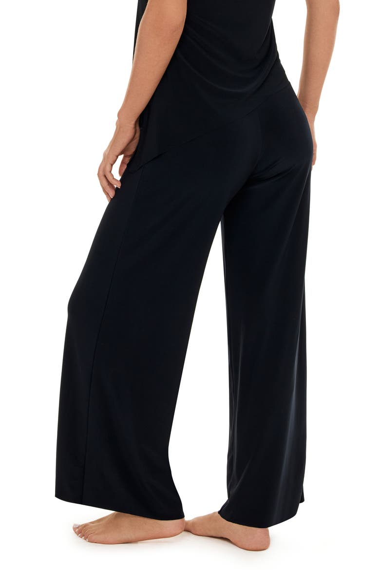 Matte Jersey Cover-Up Pants, Alternate, color, BLACK