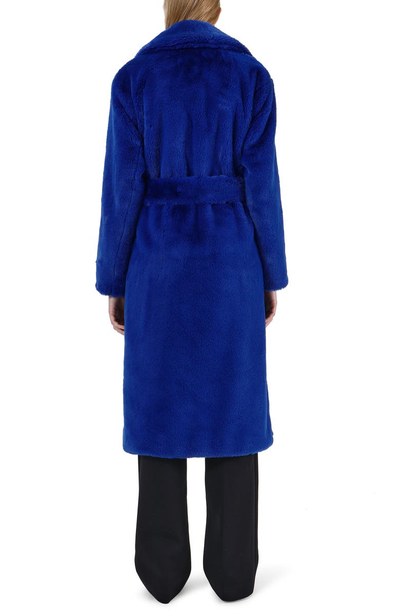 Apparis Mona Belted Faux Fur Coat, Alternate, color,