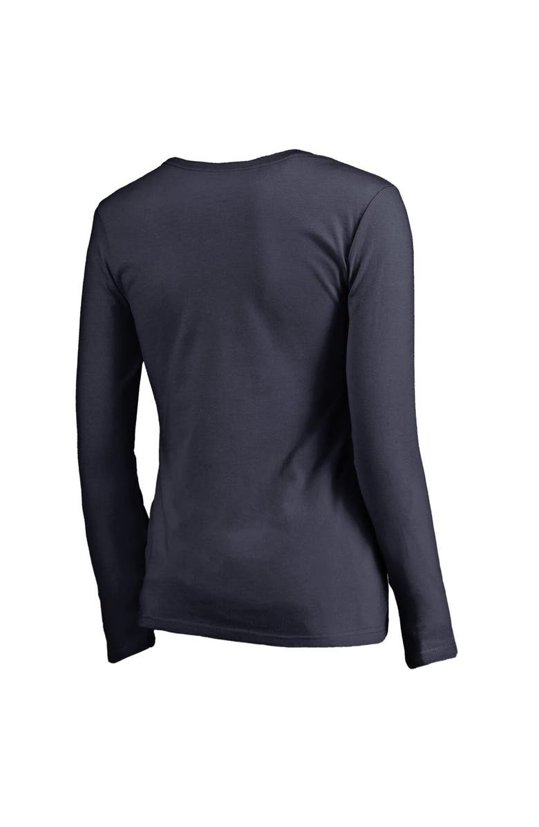 FANATICS Women's Fanatics Branded Navy San Diego Padres Team Lockup Slim Fit Long Sleeve V-Neck T-Shirt, Alternate, color, 