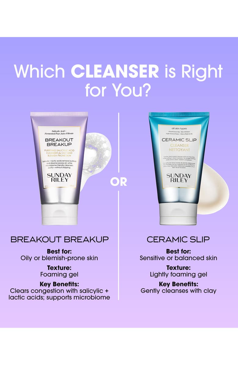 Sunday Riley Breakout Breakup Purifying Salicylic Acid Cleanser, Alternate, color, 