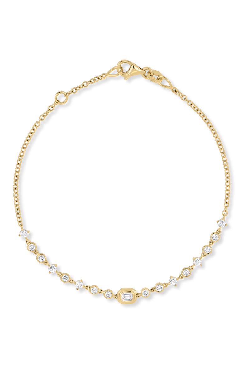 18K Gold Monaco Diamond Line Bracelet (Online Trunk Show), Main, color, 18K YELLOW GOLD/ DIAMOND