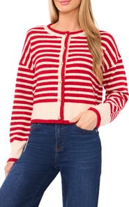 CeCe Stripe Cardigan