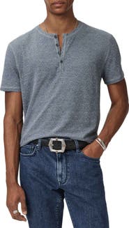 John Varvatos Elm Texture Short Sleeve Henley