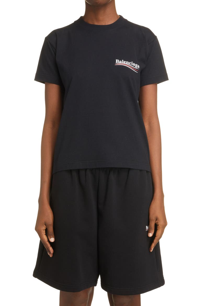 Campaign Logo Graphic Tee, Main, color, BLACK/ WHITE
