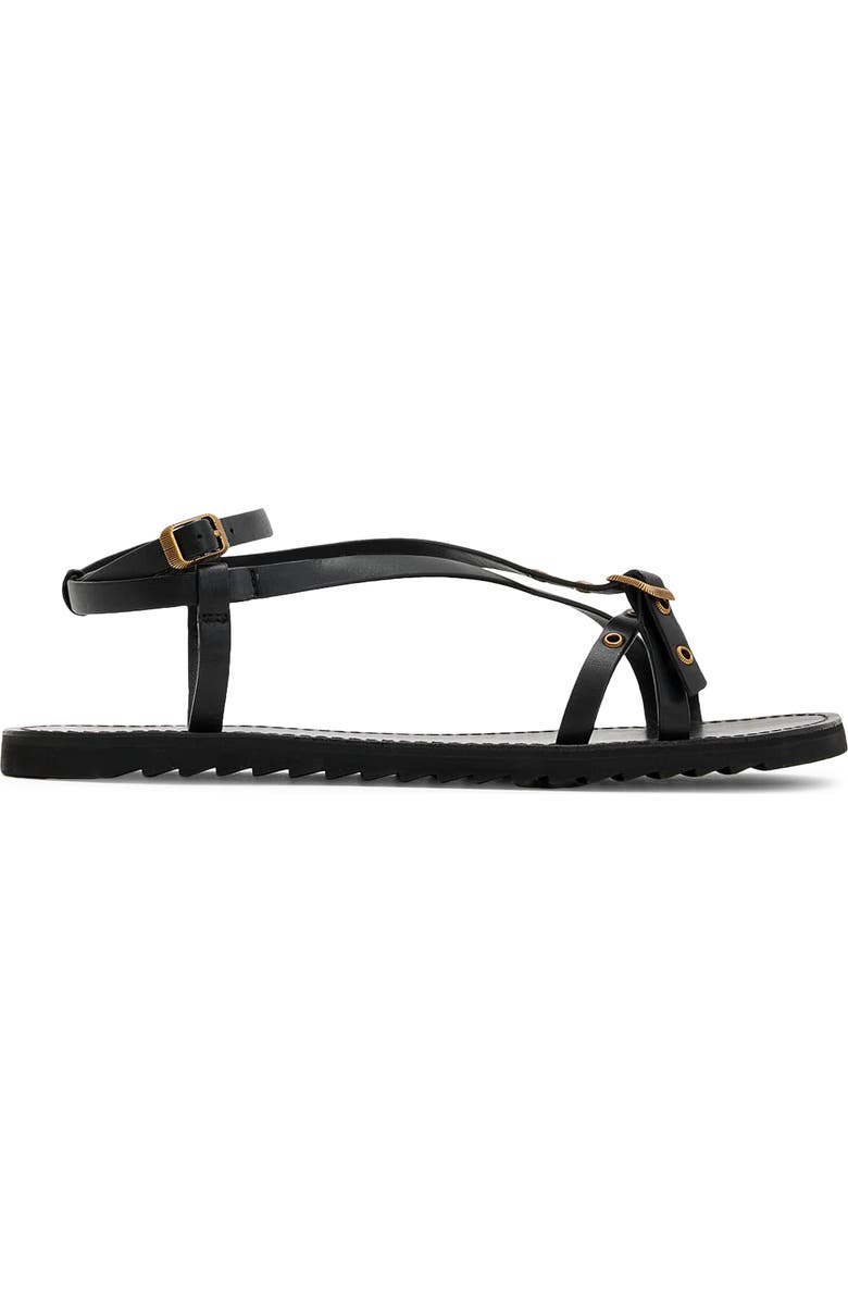 AllSaints Tyla Eyelet Ankle Strap Sandal, Alternate, color, Black