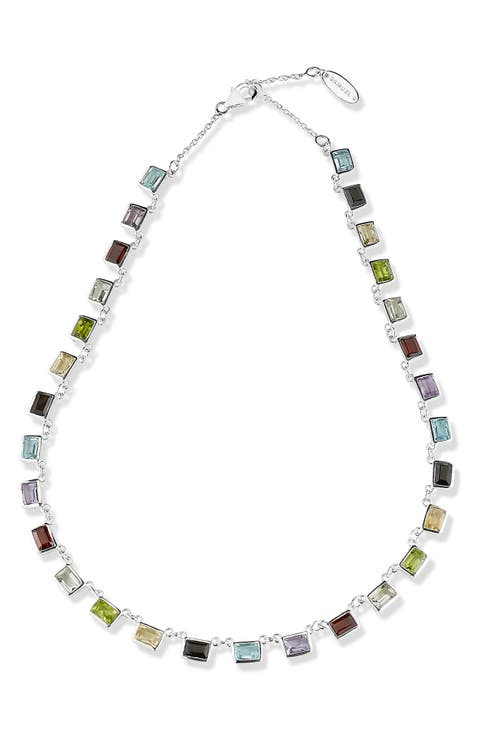 Semiprecious Stone Chain Necklace
