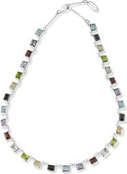 SAMUEL B. Semiprecious Stone Chain Necklace