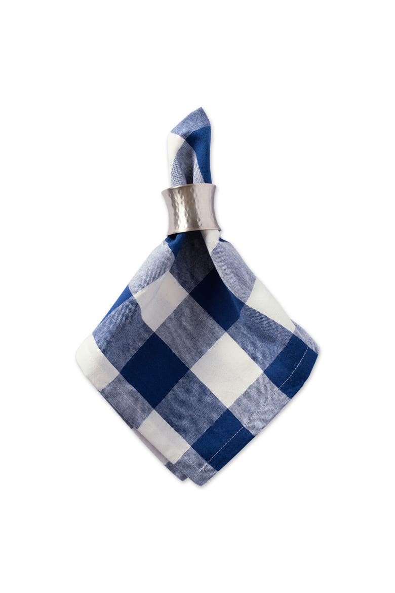 Buffalo Check Napkin Set/6, Alternate, color, Navy & Cream