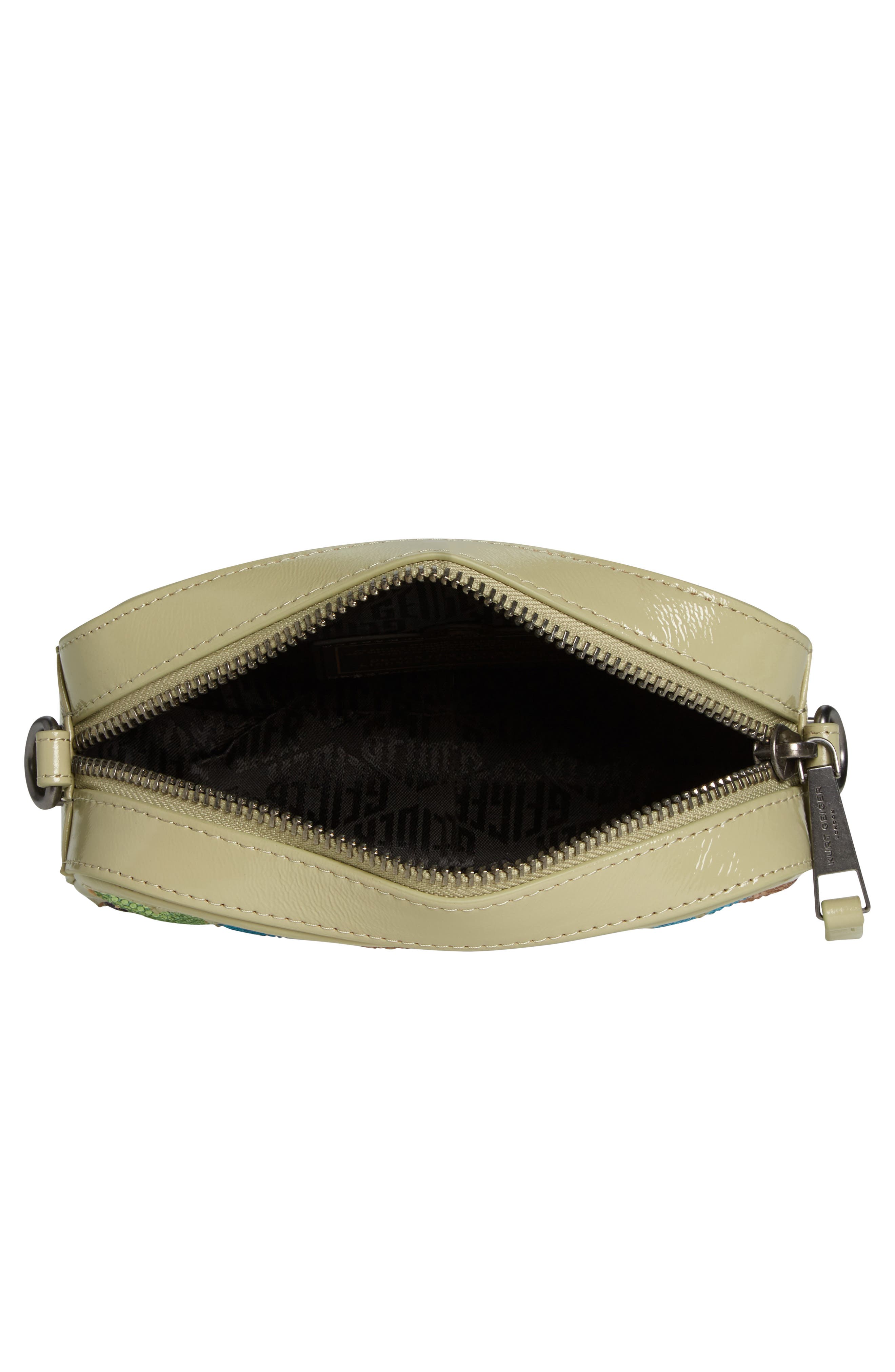 Kurt Geiger London Crystal Butterfly Leather Crossbody Bag, Alternate, color, 