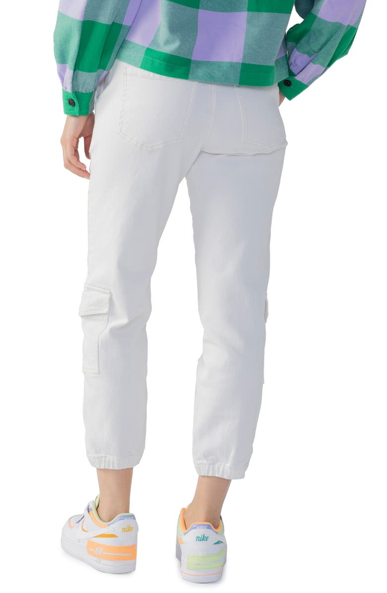 Sanctuary Brooklyn Crop Stretch Cotton Cargo Joggers, Alternate, color, Wntw