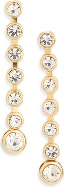 NORDSTROM RACK Bezel Crystal Linear Drop Earrings