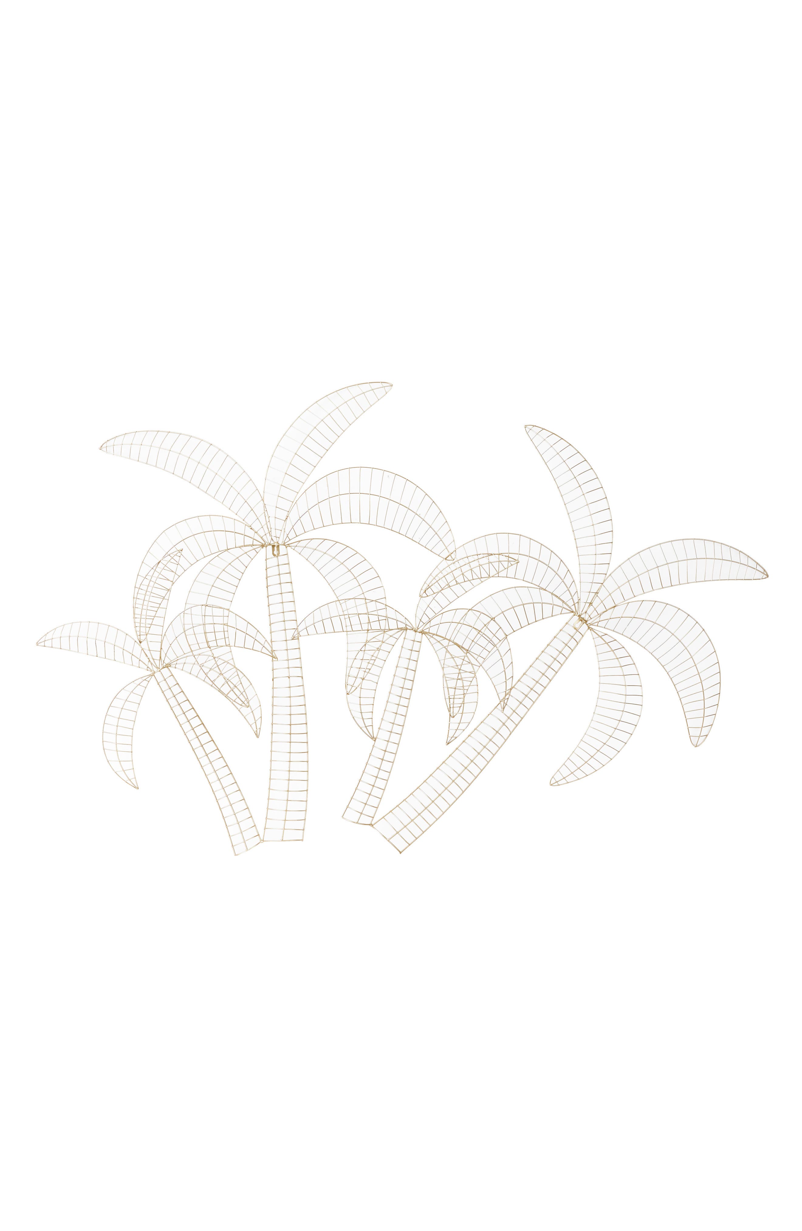 WILLOW ROW Goldtone Metal Glam Wall Decor