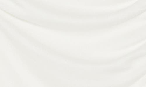 Elodie Ruched Turtleneck Top In White