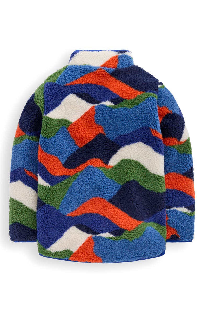 Mini Boden Kids' Cozy Fleece Jacket, Alternate, color, Abstract Landscape