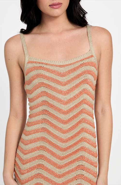 Guess Vera Chevron Knit Dress In Brown