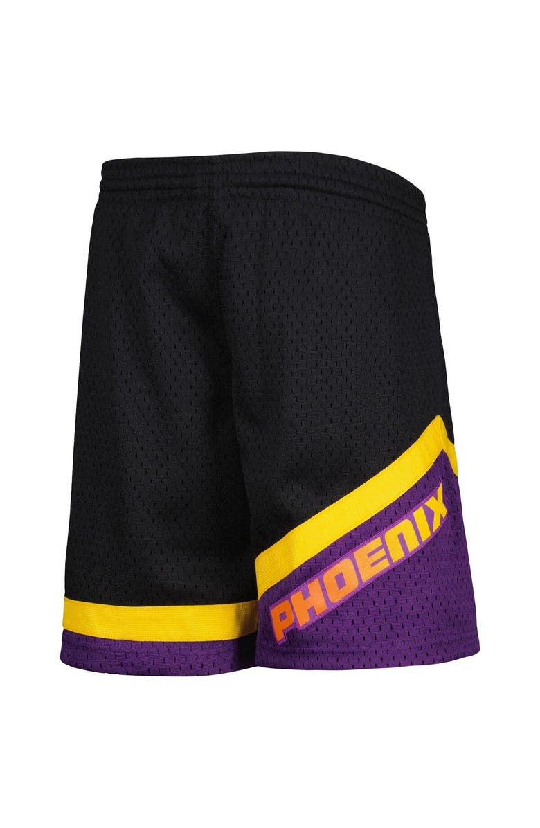 Mitchell & Ness Youth Mitchell & Ness Black Phoenix Suns 2001-02 Hardwood Classics Swingman Shorts, Alternate, color,