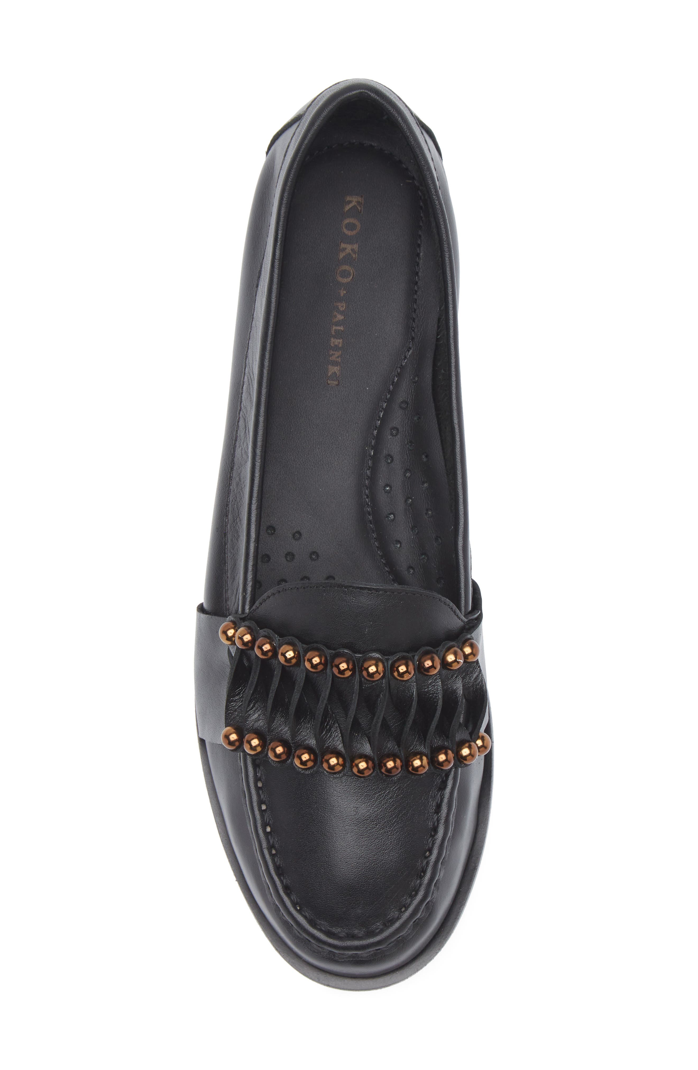 KOKO + PALENKI Tripp Loafer, Alternate, color, Black Leather