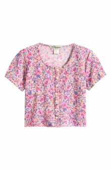 Kids' Floral Button-Up Shirt