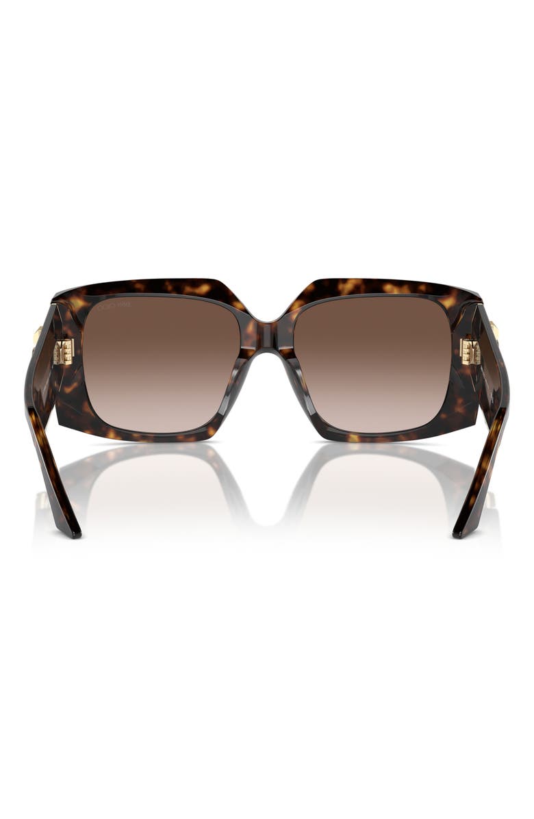 Jimmy Choo 55mm Gradient Butterfly Sunglasses, Alternate, color, Havana / Gradient Brown