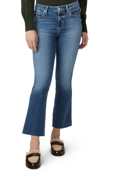 Colette Raw Hem Crop Flare Jeans
