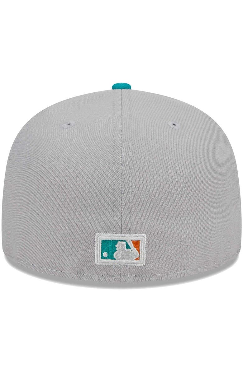 New Era Men's New Era Gray/Teal California Angels Cooperstown Collection 59FIFTY Fitted Hat, Alternate, color, 