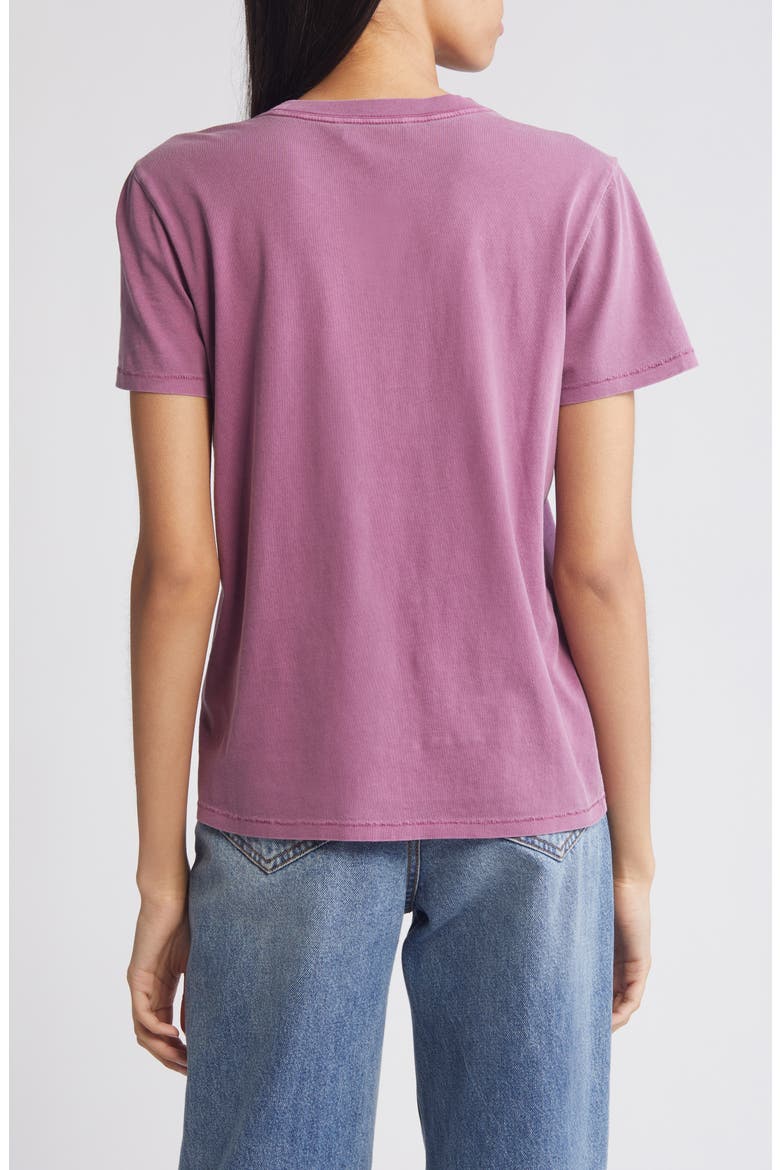 Relaxed Crewneck Cotton T-Shirt, Alternate, color, PURPLE ARGYLE