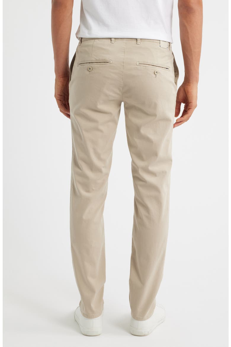 Fabio IDX Flat Front Modern Fit Cotton Blend Chinos, Alternate, color, IVORY