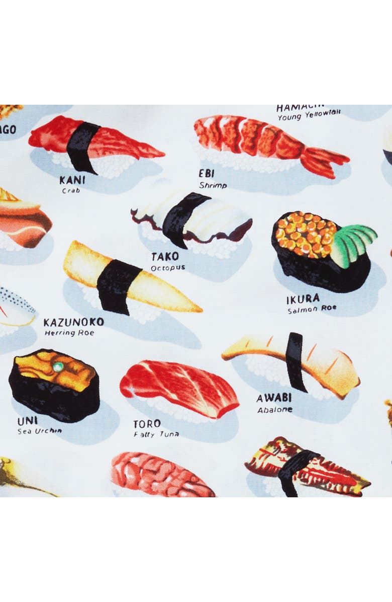 The Cat's Pajamas Poplin Pajama Set, Alternate, color, Sushi White