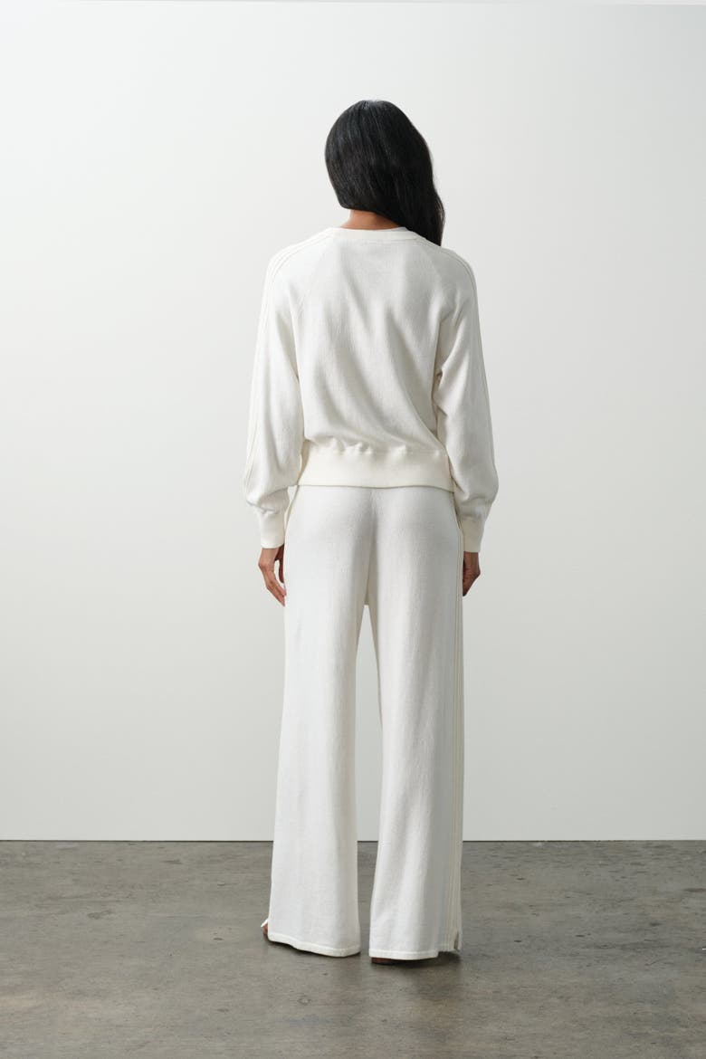 Ashlyn Cotton Cashmere Track Pants, Alternate, color, ECRU