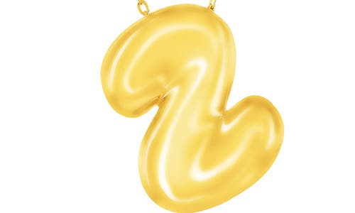 Simona Bubble Initial Pendant Necklace In Gold