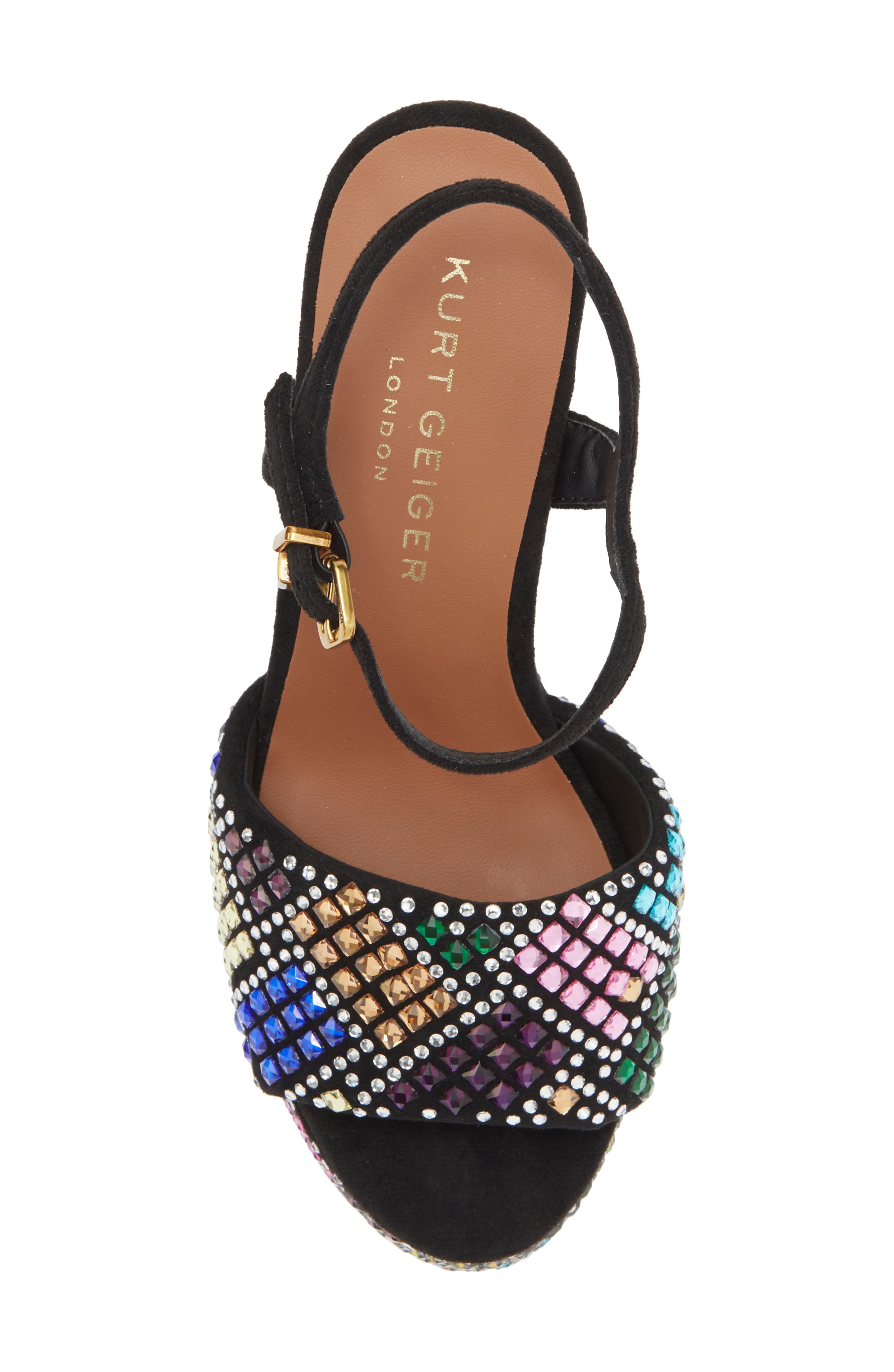 Kurt Geiger London Brixton Platform Sandal, Alternate, color, Charcoal