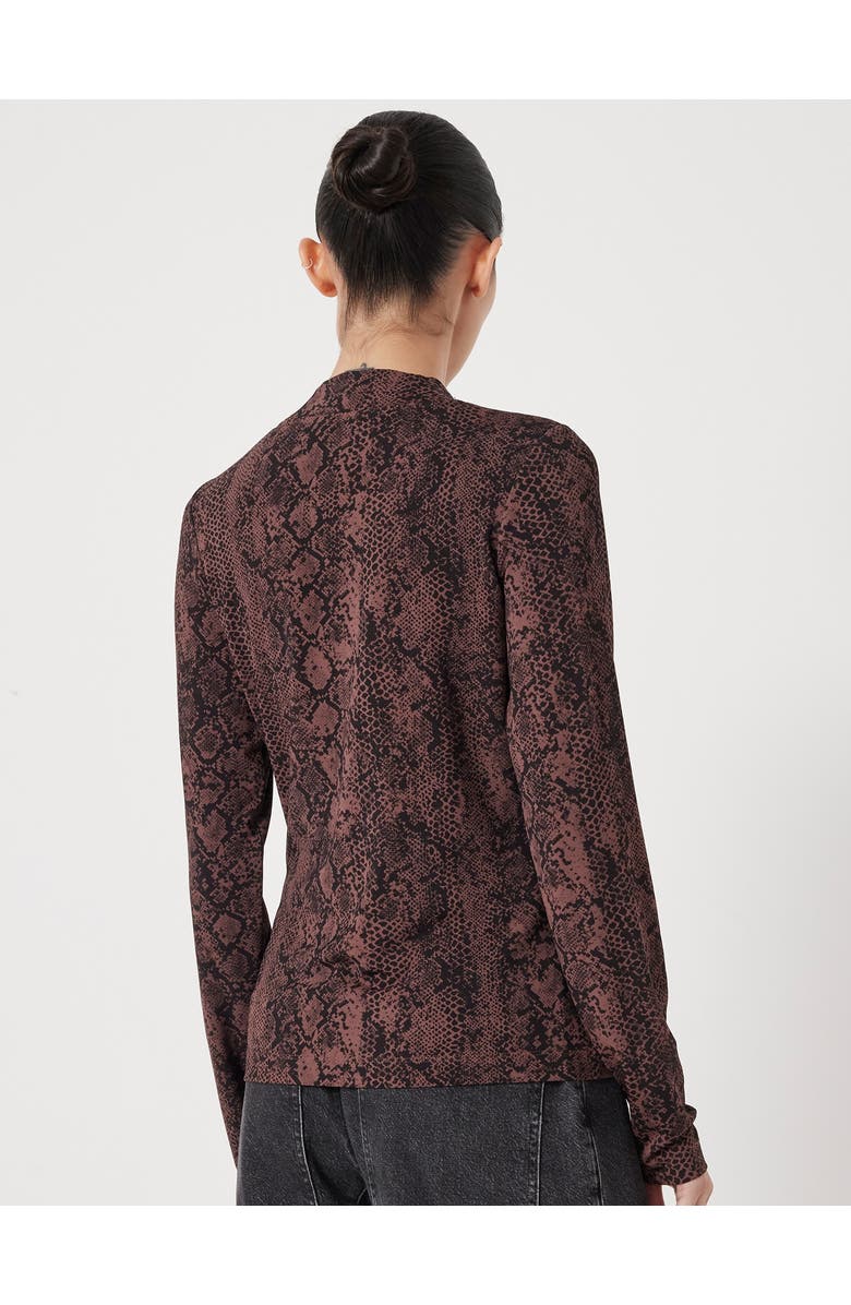 Hush Printed Long Sleeve Top, Alternate, color, Snake Print Brown